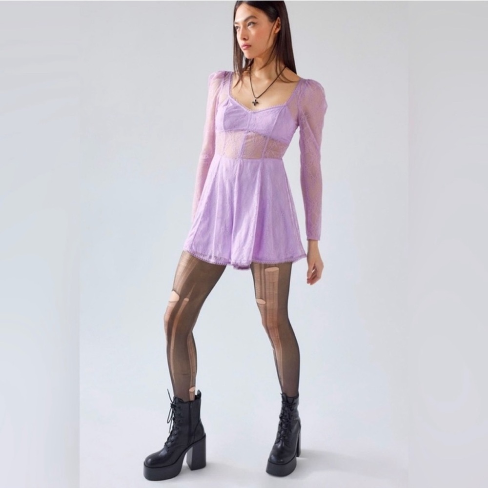 [urban outfitters] lilac leah lace romper